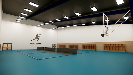 Proposed Pickelball and Basketball Room